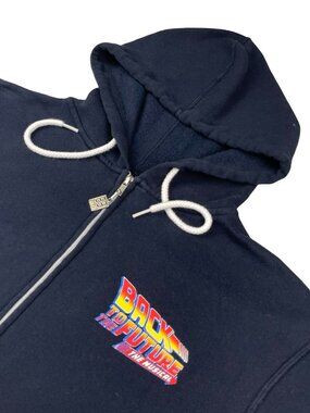 Back To The Future The Musical Full Zip 2-Sided Hoodie Black • Medium